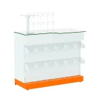 BALCAO CAIXA 1,00X1,20X0,50 BRANCO C LRJ - FRENTE