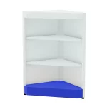 BALCAO CANTO ABERTO 1,00X0,75X0,43 BRANCO C AZ RO