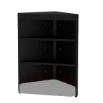 BALCAO CANTO ABERTO 1,00X0,75X0,43 PRETO C CRIST LI